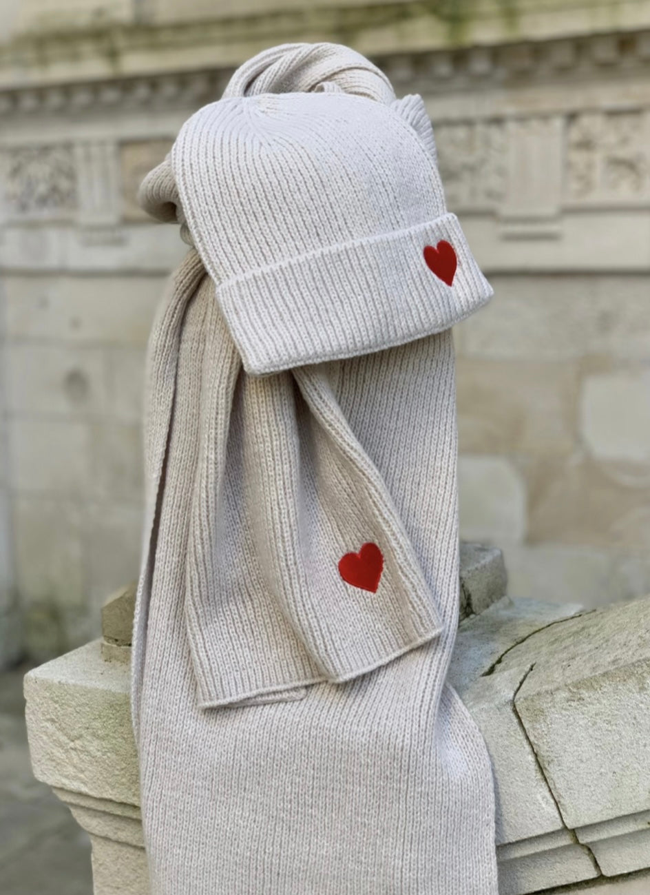 Set cœur - scarf and hat